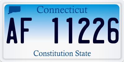 CT license plate AF11226