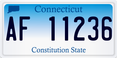 CT license plate AF11236