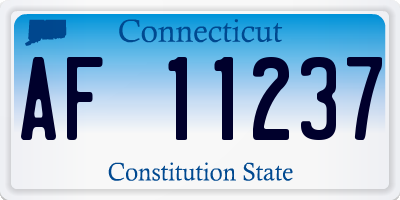 CT license plate AF11237