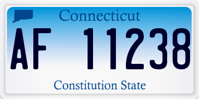 CT license plate AF11238