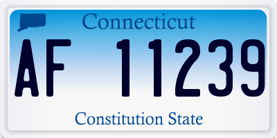 CT license plate AF11239