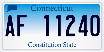 CT license plate AF11240