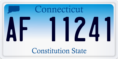 CT license plate AF11241