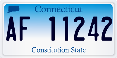 CT license plate AF11242