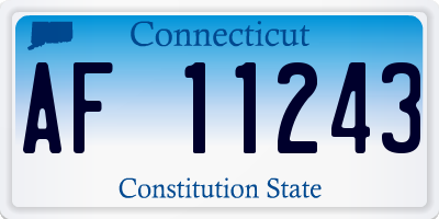 CT license plate AF11243