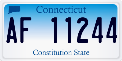 CT license plate AF11244
