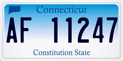 CT license plate AF11247