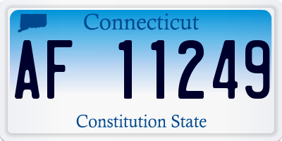 CT license plate AF11249