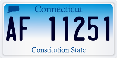 CT license plate AF11251