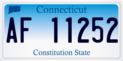 CT license plate AF11252