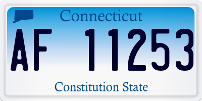 CT license plate AF11253