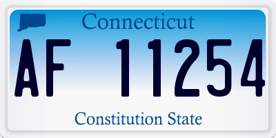 CT license plate AF11254