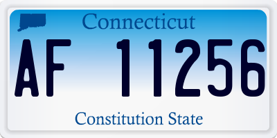 CT license plate AF11256