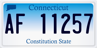 CT license plate AF11257