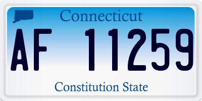 CT license plate AF11259