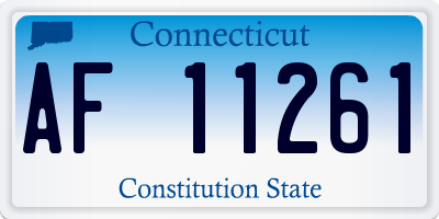 CT license plate AF11261