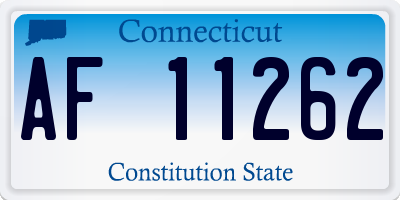 CT license plate AF11262