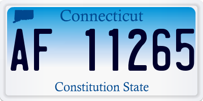 CT license plate AF11265