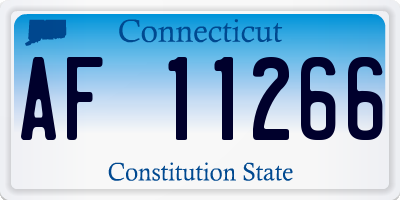 CT license plate AF11266