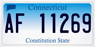 CT license plate AF11269