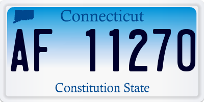 CT license plate AF11270