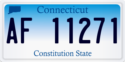 CT license plate AF11271