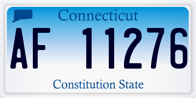 CT license plate AF11276