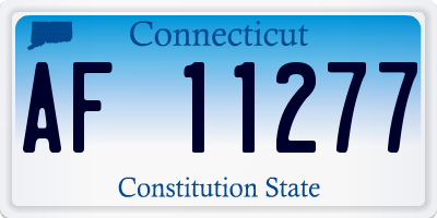 CT license plate AF11277