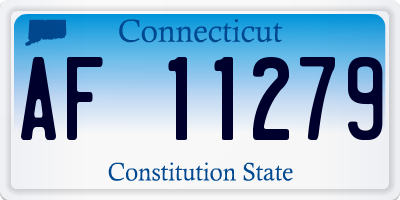 CT license plate AF11279