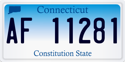 CT license plate AF11281