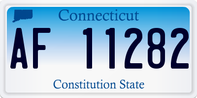 CT license plate AF11282