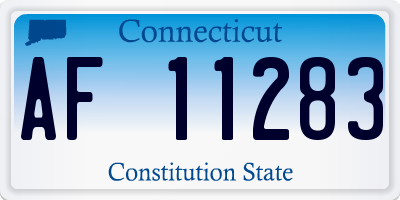 CT license plate AF11283