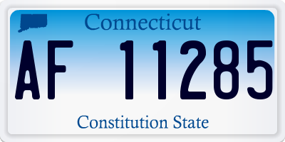 CT license plate AF11285