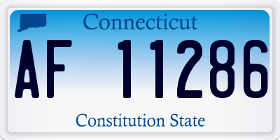 CT license plate AF11286