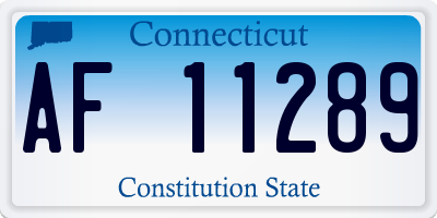 CT license plate AF11289