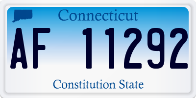 CT license plate AF11292