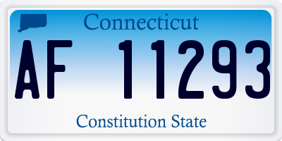 CT license plate AF11293