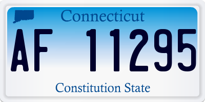 CT license plate AF11295