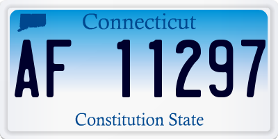 CT license plate AF11297