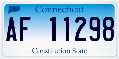 CT license plate AF11298