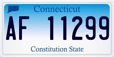 CT license plate AF11299