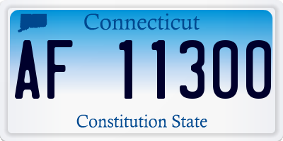 CT license plate AF11300