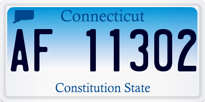 CT license plate AF11302