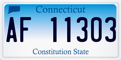 CT license plate AF11303