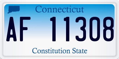 CT license plate AF11308