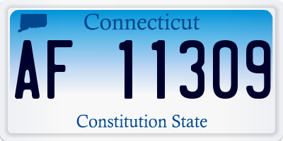 CT license plate AF11309