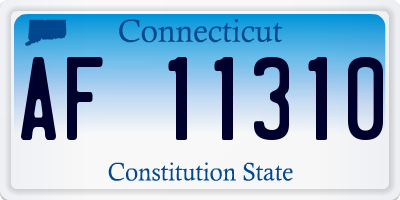CT license plate AF11310