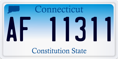 CT license plate AF11311