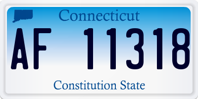 CT license plate AF11318