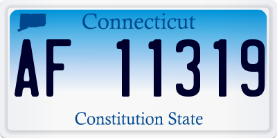 CT license plate AF11319